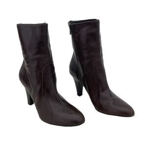 Coach Chelsea Boots Brown Leather Women's Size 9B Preowned